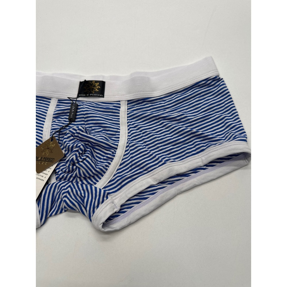 Brave Person‎ Mens Blue Striped Boxer Briefs Underwear | Comfortable  large nwt - Picture 3 of 7